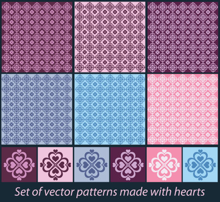 valentine seamless hearts patternのイラスト素材