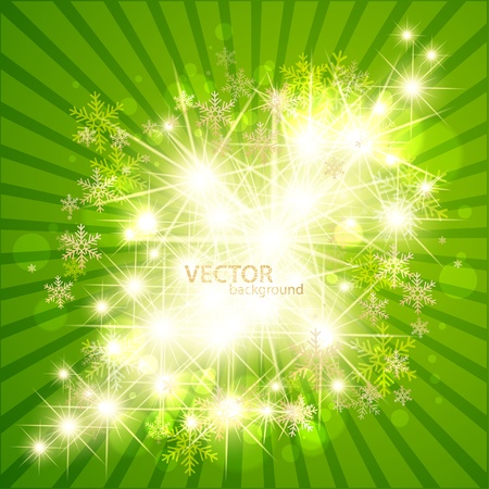 Winter background with glowing stars and snowのイラスト素材