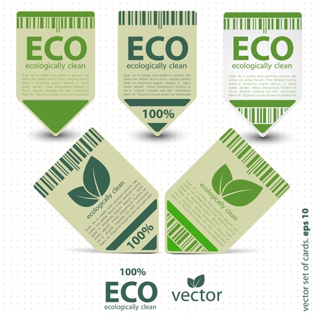 Eco labels with retro vintage design  Vectorのイラスト素材