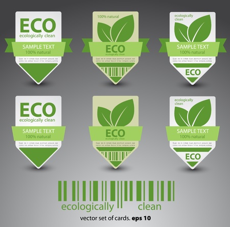 eco labels  Vectorのイラスト素材