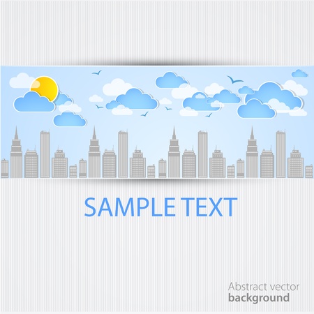 Sky-scraper  City theme background のイラスト素材