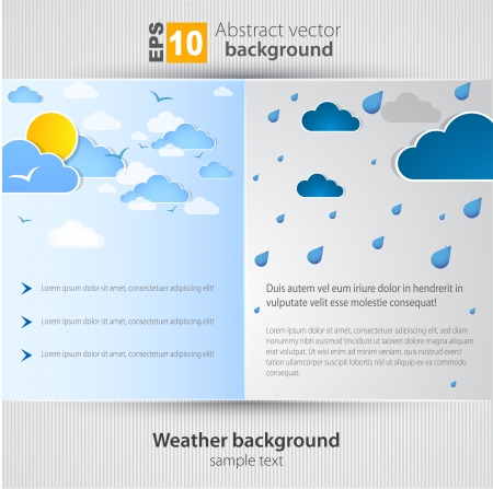 Good and bad weather background のイラスト素材