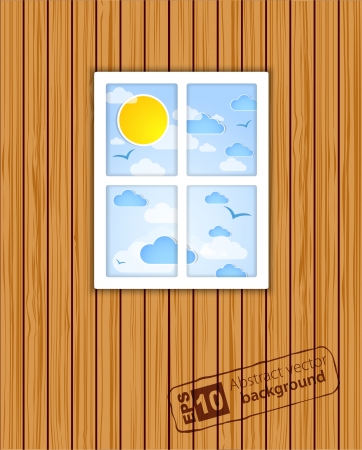 Summer after a window  Vectorのイラスト素材