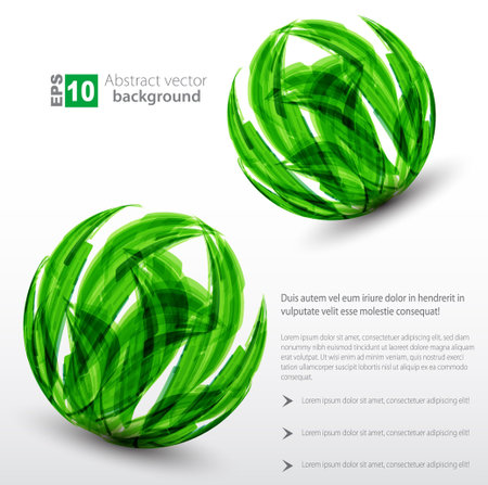 abstract background  green sphere のイラスト素材