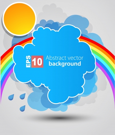 Sky background with rainbow  のイラスト素材