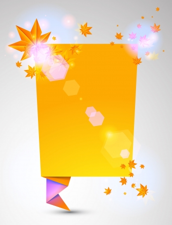 Abstract origami speech background  Autumnのイラスト素材