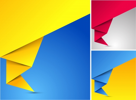Abstract origami speech backgroundのイラスト素材