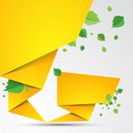 Abstract origami speech background  Summerのイラスト素材
