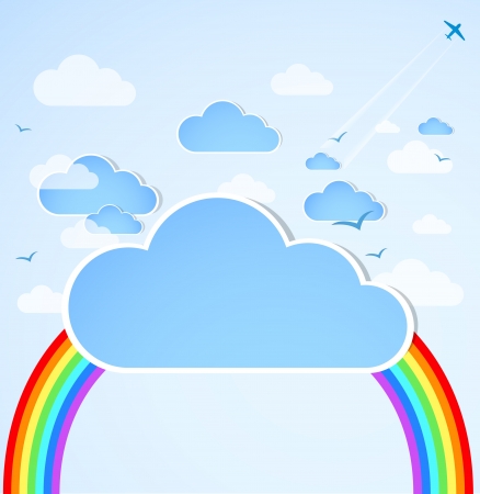 Good weather  Blue sky with clouds のイラスト素材