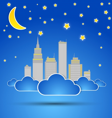 City at night  Vectorのイラスト素材