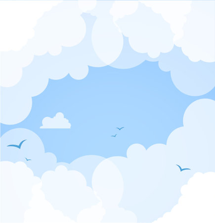 Good weather background  Blue sky with cloudsのイラスト素材