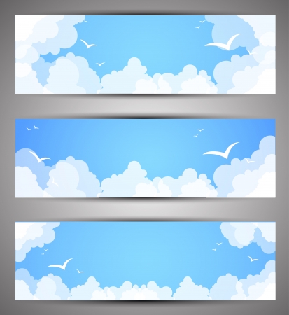 Set of banners for a site  good weatherのイラスト素材