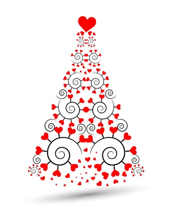 Beautiful christmas treeのイラスト素材