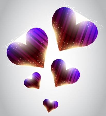 Hearts made with lines  Vectorのイラスト素材