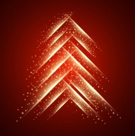 Abstract glow christmas treeのイラスト素材