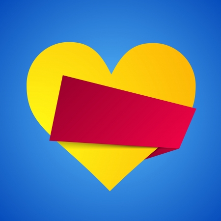 Origami heart. Vectorのイラスト素材