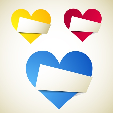Origami heart. Vectorのイラスト素材