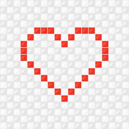 Pixel Heart  Vectorのイラスト素材