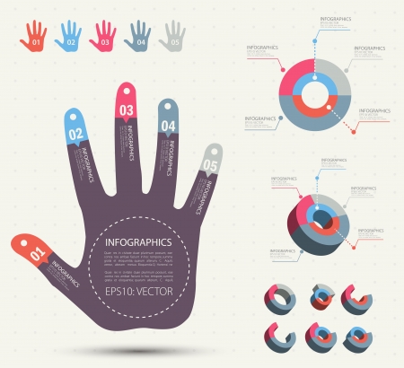 Hand-style info graphic. Vectorのイラスト素材