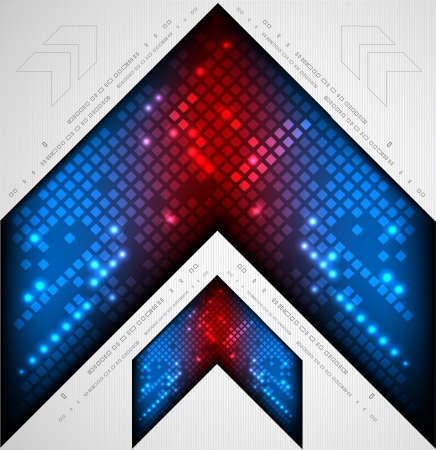 Abstract background with arrow. Pixel art. Vectorのイラスト素材