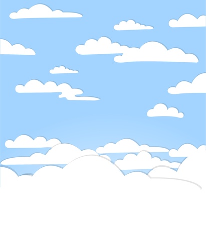 Good weather background. Blue sky with cloudsのイラスト素材
