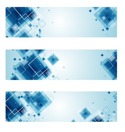 Set of Technology web-banners  Vectorのイラスト素材