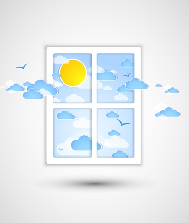 Good weather after a windowのイラスト素材