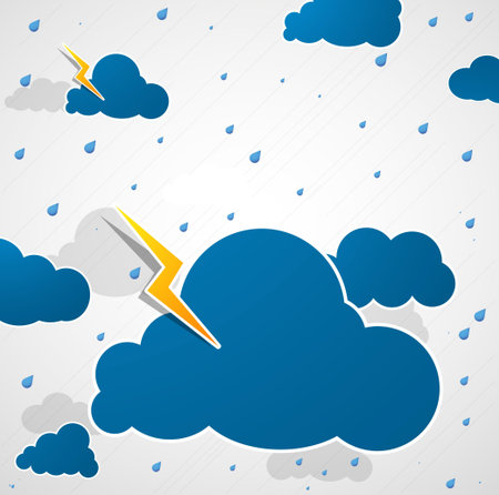 Bad weather. Blue sky background.のイラスト素材