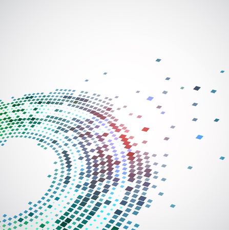 Abstract background with the chaotically located  rectangles in an oval formのイラスト素材