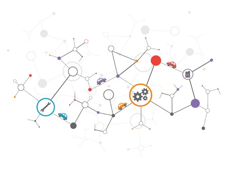 Car  technology communication backgroundのイラスト素材