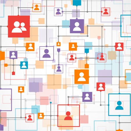 Social media vector backgroundのイラスト素材