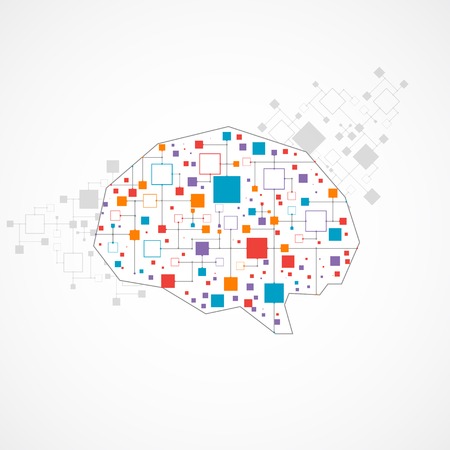 Creative color concept of the human brainのイラスト素材