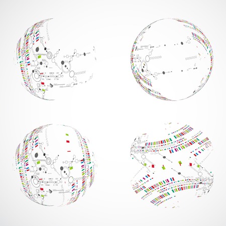 Set of abstract sphereのイラスト素材