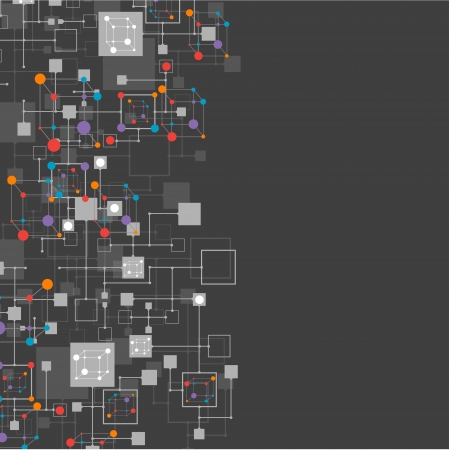 Dark network color technology communication backgroundのイラスト素材