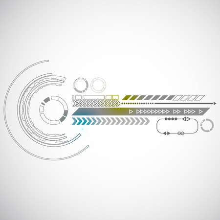 Abstract technology background with color lightsのイラスト素材