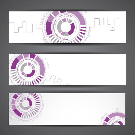 Set of abstract vector bannersのイラスト素材