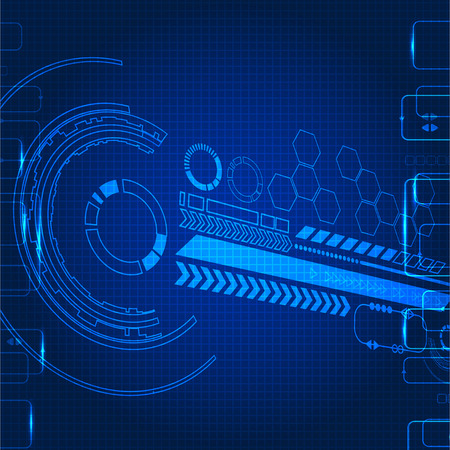 Abstract technology background with color lightsのイラスト素材