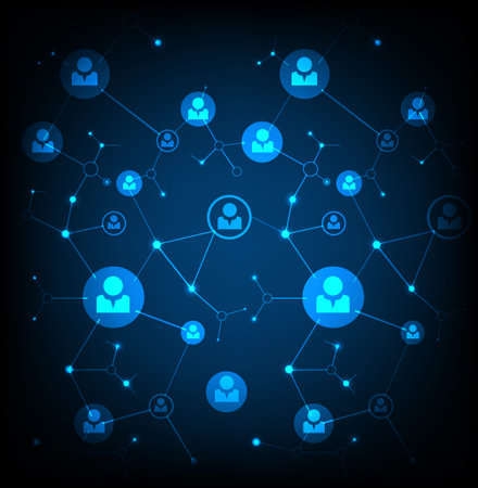 Network concept / Social mediaのイラスト素材