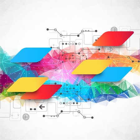 Abstract multicolored technology business backgroundのイラスト素材