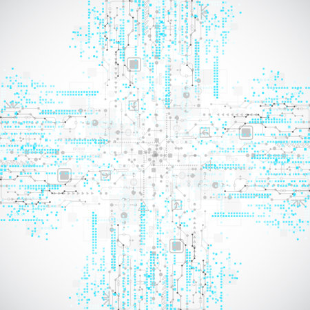Abstract technology business template background. Vectorのイラスト素材