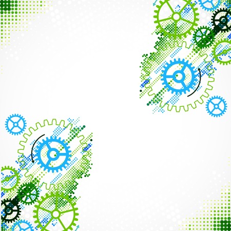 Abstract cogwheel technological background. Vectorのイラスト素材
