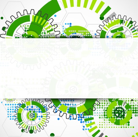 Abstract technology business green colored template background. Vector illustrationのイラスト素材