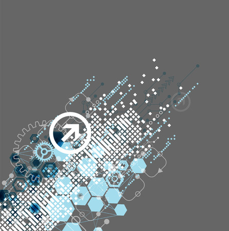Abstract technology background with hexagonal shapes. Vectorのイラスト素材