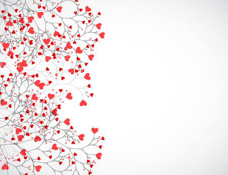 Abstract tree made with hearts. Vectorのイラスト素材