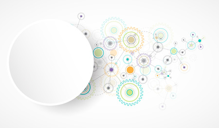 Abstract cogwheel technology net background. Vectorのイラスト素材