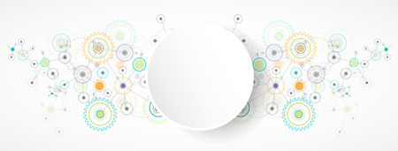 Abstract cogwheel technology net background. Vectorのイラスト素材