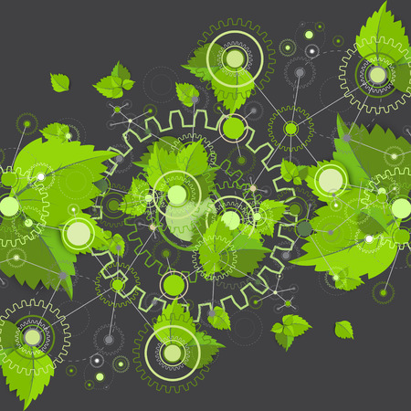 Eco manufacture abstract technology background. のイラスト素材