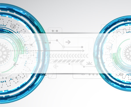 Abstract technological background with various elements. Vectorのイラスト素材