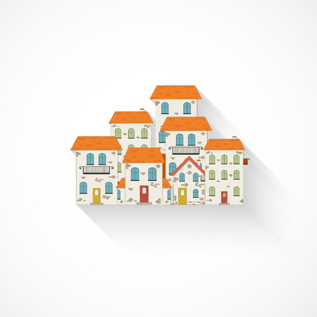 Shadow theme city backgroundのイラスト素材