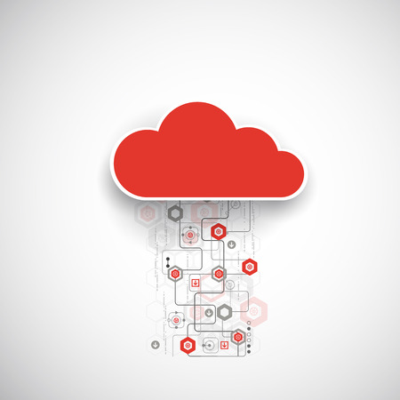 Web cloud banner template. Vectorのイラスト素材